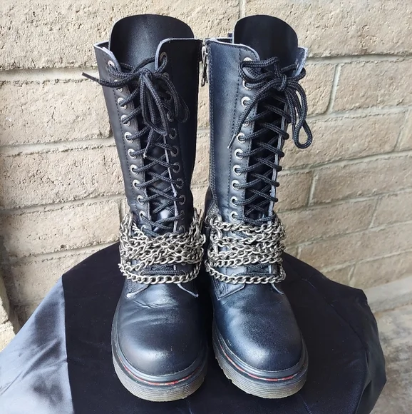 Demonia Disorder 301 Brass Knuckle Boots RARE - Picture 6 of 12